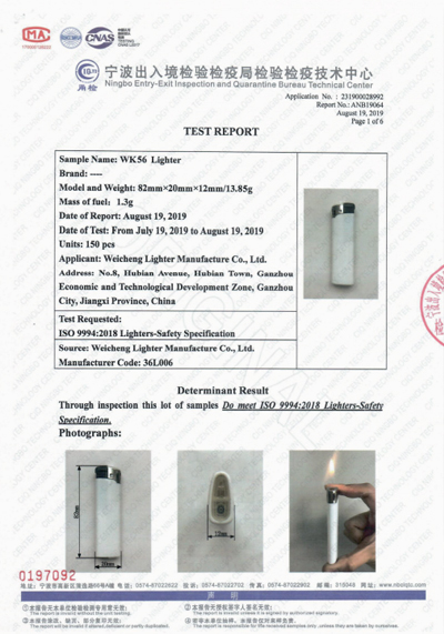 ISO9994 für WK58 von TÜV 